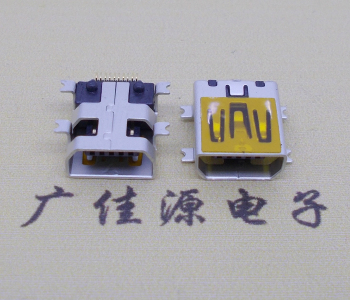 惠城迷你USB插座,MiNiUSB母座,10P/全贴片带固定柱母头