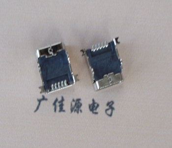 惠城 MINI USB 5PF 90°SMT前插后贴电源接口