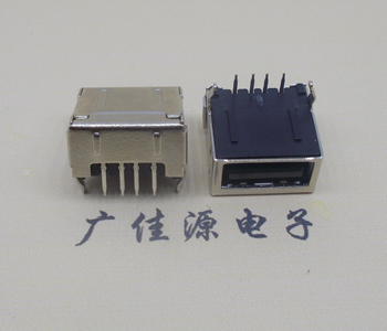 惠城usb 2.0插座 A型单层90度 包胶母座