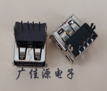 惠城USB插座 90度AF单层正向垫高9.3 DIP鱼叉脚
