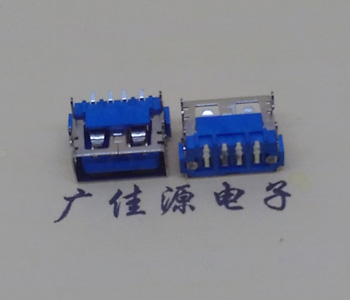 惠城AF短体10.0接口 蓝色胶芯 直边4pin端子SMT