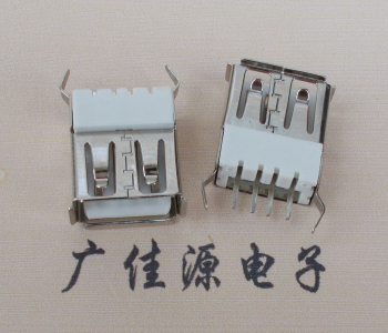 惠城USB接口母座 半包一字胶芯 180度直插弯脚