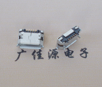 惠城Micro USB 5pin接口 固定脚距6.4插板有柱卷边