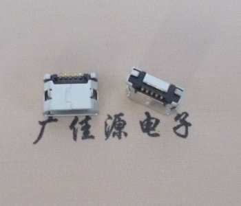惠城MICRO USB接口 90度卧式母座 插板有柱直边