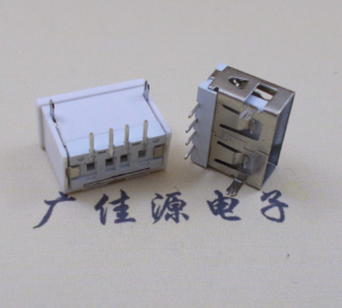 惠城短体USB母座AF11.5长6.0H单直边加护套