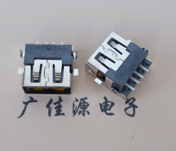 惠城 USB母座 贴片沉板3.5/4.9 直口/卷口铜壳/铁壳