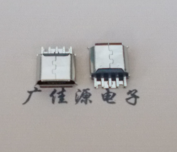 惠城Micro USB母座 防水接口焊线夹板式悬空翻边