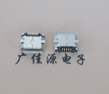惠城MICRO USB 5Pin母座 贴板封装接口 卷边镀雾锡