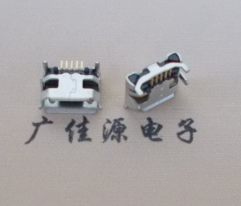 惠城Micro USB母座牛角间距7.2x6.6mm加长端子定位柱