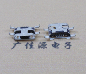 惠城MICRO USB 5PIN接口 沉板1.6MM 四脚插板无导位