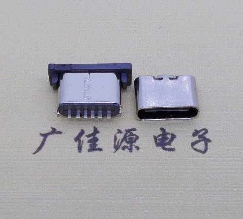 惠城直立插type-c6p母座H=5.0短体usb连接器
