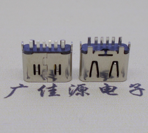 惠城Type-C6P母座立插H=6.25连接器