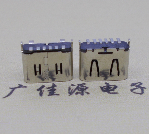 惠城Type-C6P母座立贴H=6.5连接器