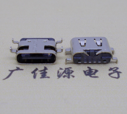 惠城USBType-C6P母座卧式接口沉板0.8mm
