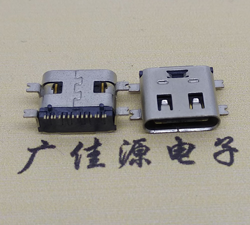 惠城type-c16p母座全贴带弹片连接器