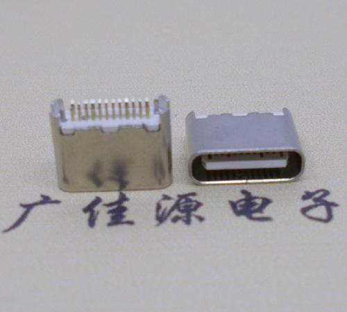 惠城type-c24p母座短体6.5mm夹板连接器