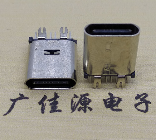 惠城直立式type-c14p母座接口 usb type-c连接器