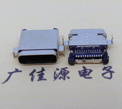 惠城板上型type-c24p母座 卧式type-c母座连接器