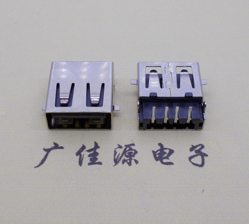 惠城usb2.0 AF90°母座沉板1.9mm带弹片前贴后插