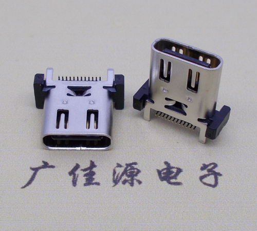 惠城立式贴片带弹type c24p母座连接器