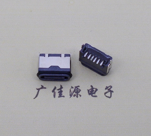 惠城type c6p防水母座立式贴板SMT贴片