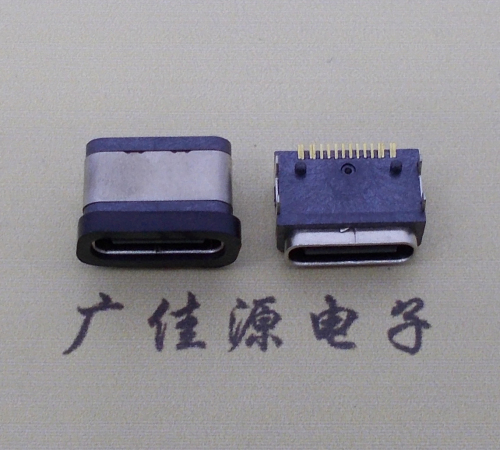 惠城type-c16p接口 板端卧式母座 IPX6防水等级 A5大电流