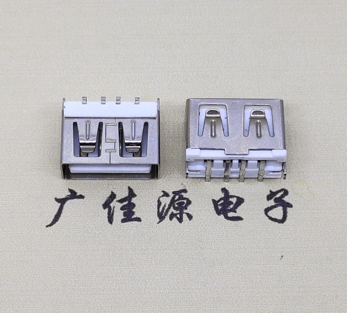 惠城usbA母立贴10.0mm短体 DIP立插式连接器接口