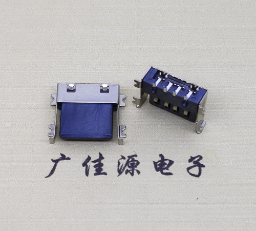惠城薄胶芯母座 USB2.0卧式贴板A母10.0短体尺寸