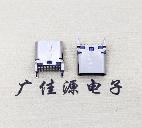 惠城TYPE-C16Pin立贴连接器.四脚直插设计结构接线图