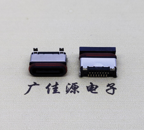 惠城TYPE-C16P立贴防水母座接口.6.5/6.8设计尺寸规范