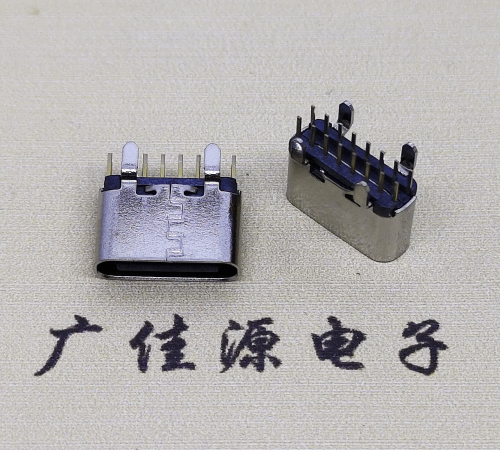惠城USB 3.1TYPE C直插母座16Pin引脚图正负极规范